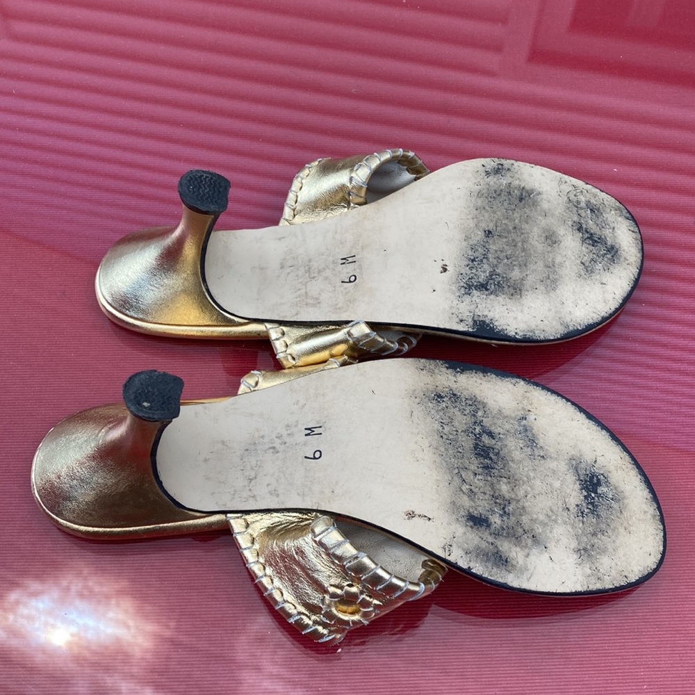 Jack Rodger beautiful gold sandals size 6 - Picture 7 of 8
